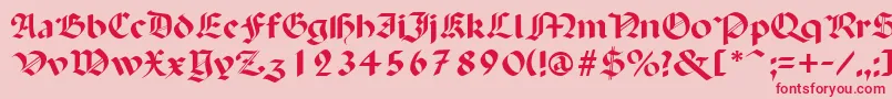 PaganiniSemibold Font – Red Fonts on Pink Background