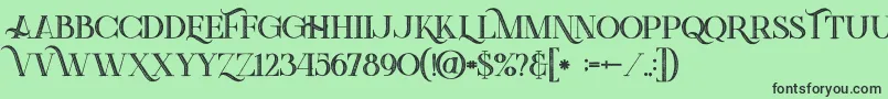 Greenlightboldinlinegrunge Font – Black Fonts on Green Background