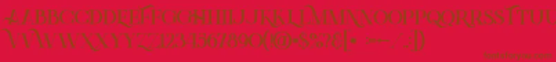 Greenlightboldinlinegrunge Font – Brown Fonts on Red Background