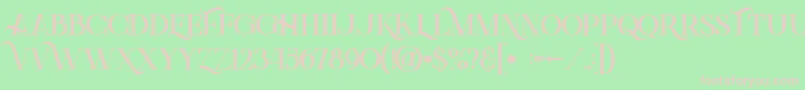 Greenlightboldinlinegrunge-Schriftart – Rosa Schriften auf grünem Hintergrund