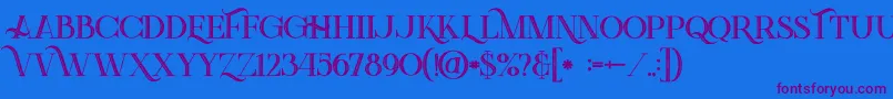 fuente Greenlightboldinlinegrunge – Fuentes Moradas Sobre Fondo Azul