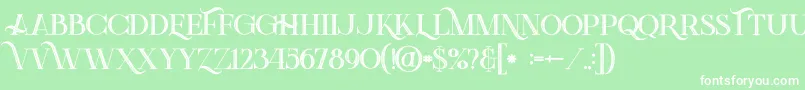 Greenlightboldinlinegrunge Font – White Fonts on Green Background
