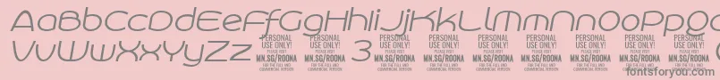 RoonasansliitPersonalUse Font – Gray Fonts on Pink Background