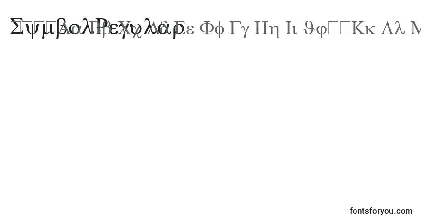 Fuente SymbolRegular - alfabeto, números, caracteres especiales