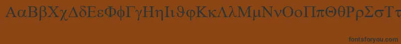 フォントSymbolRegular – 黒い文字が茶色の背景にあります