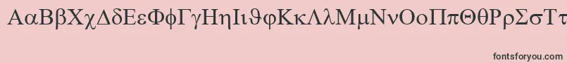 フォントSymbolRegular – ピンクの背景に黒い文字