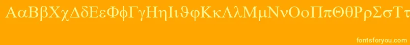 SymbolRegular Font – Yellow Fonts on Orange Background