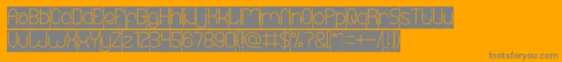 EssentialArrangementHollowInverse Font – Gray Fonts on Orange Background