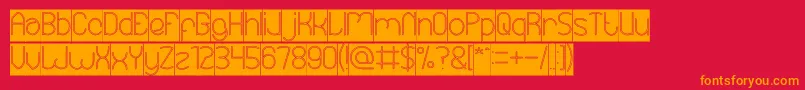 EssentialArrangementHollowInverse Font – Orange Fonts on Red Background