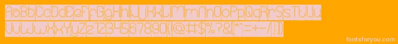 EssentialArrangementHollowInverse Font – Pink Fonts on Orange Background