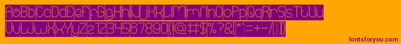 EssentialArrangementHollowInverse Font – Purple Fonts on Orange Background