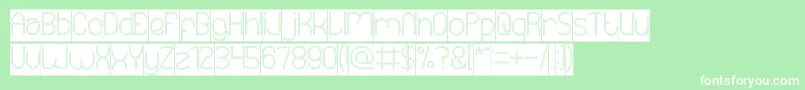 EssentialArrangementHollowInverse Font – White Fonts on Green Background