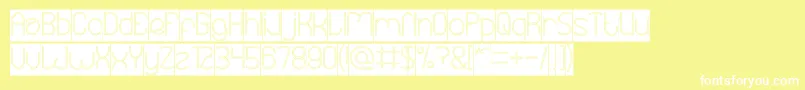 EssentialArrangementHollowInverse Font – White Fonts on Yellow Background