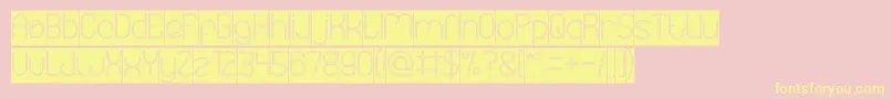 EssentialArrangementHollowInverse Font – Yellow Fonts on Pink Background