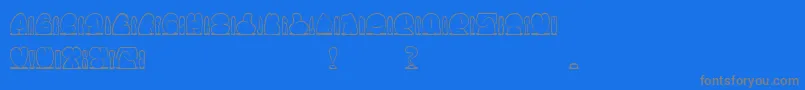 Soychango Font – Gray Fonts on Blue Background