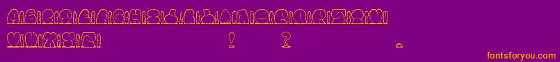 Soychango Font – Orange Fonts on Purple Background