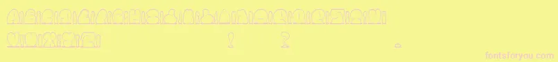 Soychango Font – Pink Fonts on Yellow Background