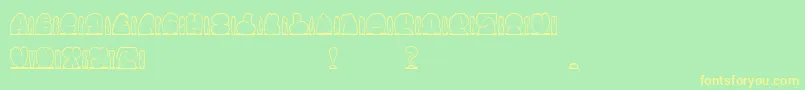 Soychango Font – Yellow Fonts on Green Background