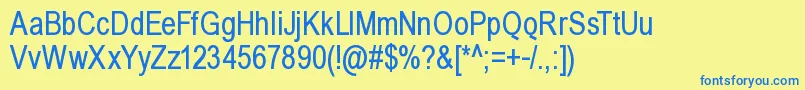 Babelsans Font – Blue Fonts on Yellow Background