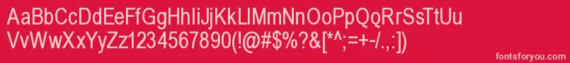 Babelsans Font – Pink Fonts on Red Background