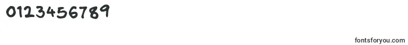Шрифт NipcensHandwritingBold – шрифты для цифр и чисел