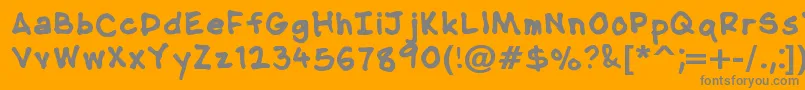 Шрифт NipcensHandwritingBold – серые шрифты на оранжевом фоне