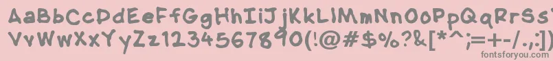 Police NipcensHandwritingBold – polices grises sur fond rose