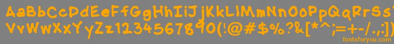 NipcensHandwritingBold Font – Orange Fonts on Gray Background