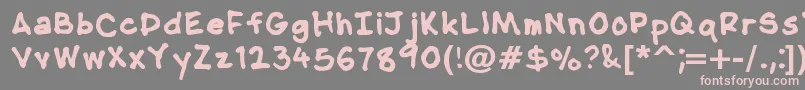 NipcensHandwritingBold Font – Pink Fonts on Gray Background