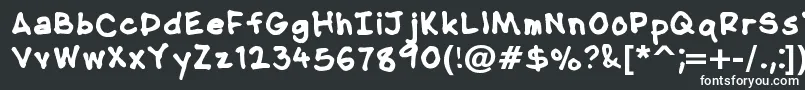 NipcensHandwritingBold Font – White Fonts on Black Background