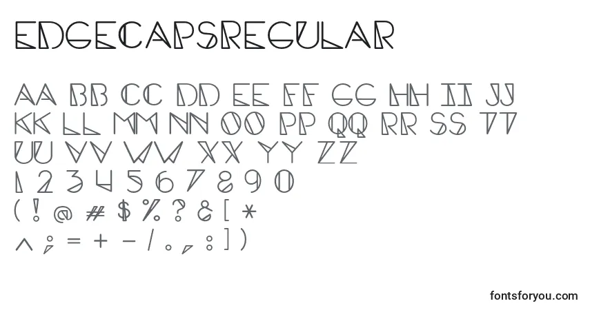 Police EdgecapsRegular - Alphabet, Chiffres, Caractères Spéciaux