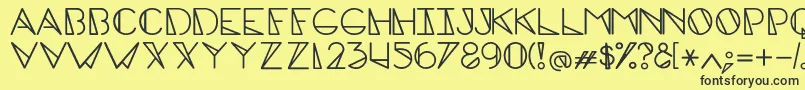 EdgecapsRegular Font – Black Fonts on Yellow Background