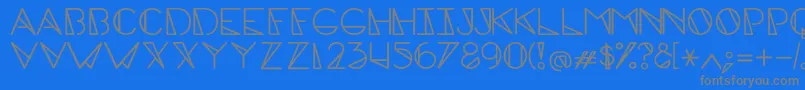 EdgecapsRegular Font – Gray Fonts on Blue Background