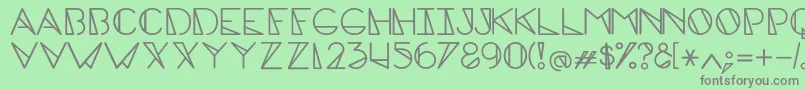 EdgecapsRegular Font – Gray Fonts on Green Background