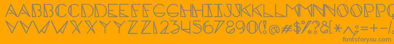 EdgecapsRegular-Schriftart – Graue Schriften auf orangefarbenem Hintergrund