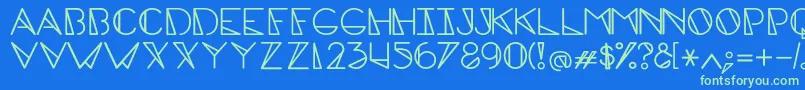 EdgecapsRegular Font – Green Fonts on Blue Background