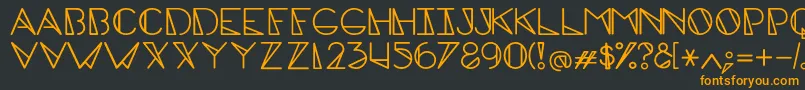 EdgecapsRegular Font – Orange Fonts on Black Background