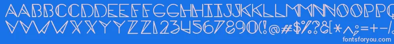 EdgecapsRegular Font – Pink Fonts on Blue Background