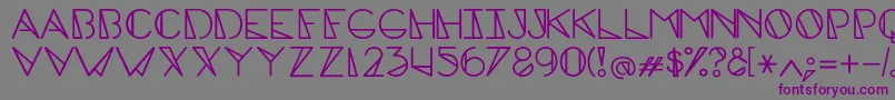 Шрифт EdgecapsRegular – фиолетовые шрифты на сером фоне