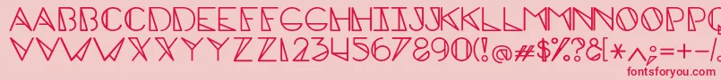 EdgecapsRegular Font – Red Fonts on Pink Background