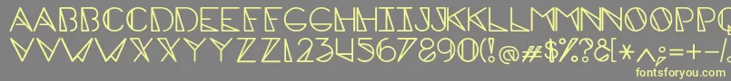 EdgecapsRegular Font – Yellow Fonts on Gray Background
