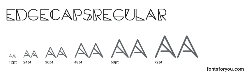 Größen der Schriftart EdgecapsRegular