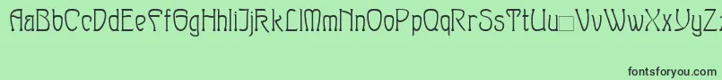 フォントSylph – 緑の背景に黒い文字