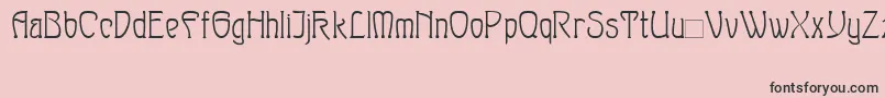 Sylph-Schriftart – Schwarze Schriften auf rosa Hintergrund