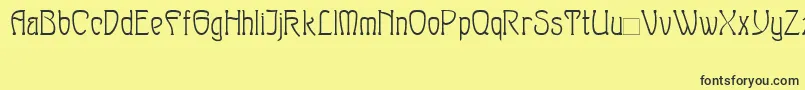 Sylph-fontti – mustat fontit keltaisella taustalla