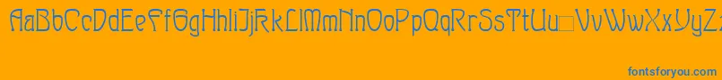 Шрифт Sylph – синие шрифты на оранжевом фоне