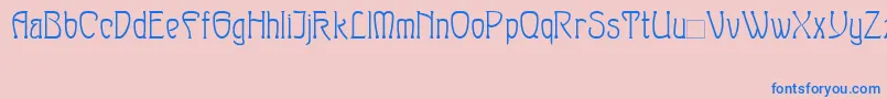 Sylph Font – Blue Fonts on Pink Background