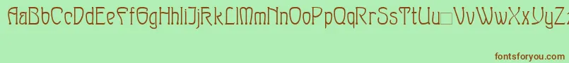 Шрифт Sylph – коричневые шрифты на зелёном фоне