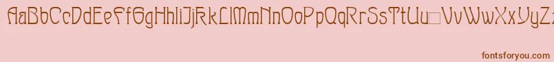 Sylph-fontti – ruskeat fontit vaaleanpunaisella taustalla