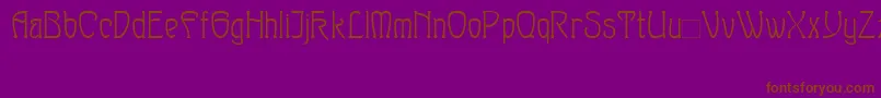 Sylph-Schriftart – Braune Schriften auf violettem Hintergrund